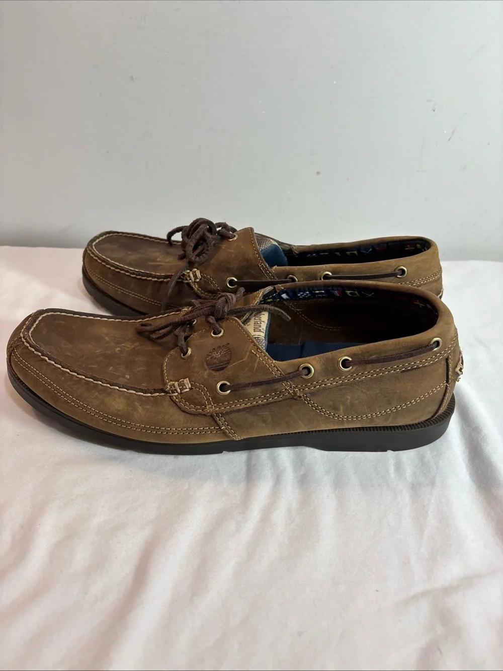 Timberland Men's Brown Leather Boat Shoes. 9/5